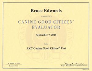 AKC Canine Good Citizen Certificate