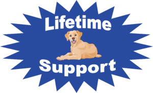 Our lifetime support for you and your dog keeps us near you by being a phone call away